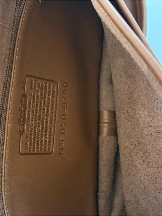 Coach Brown Leather Crossbody with Gold-Tone Turnlock - Picture 7 of 11